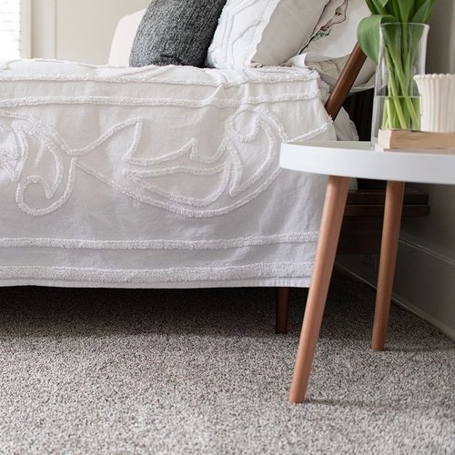 Bedroom with gray carpet from Southwest Floors in Seven Hills, OH